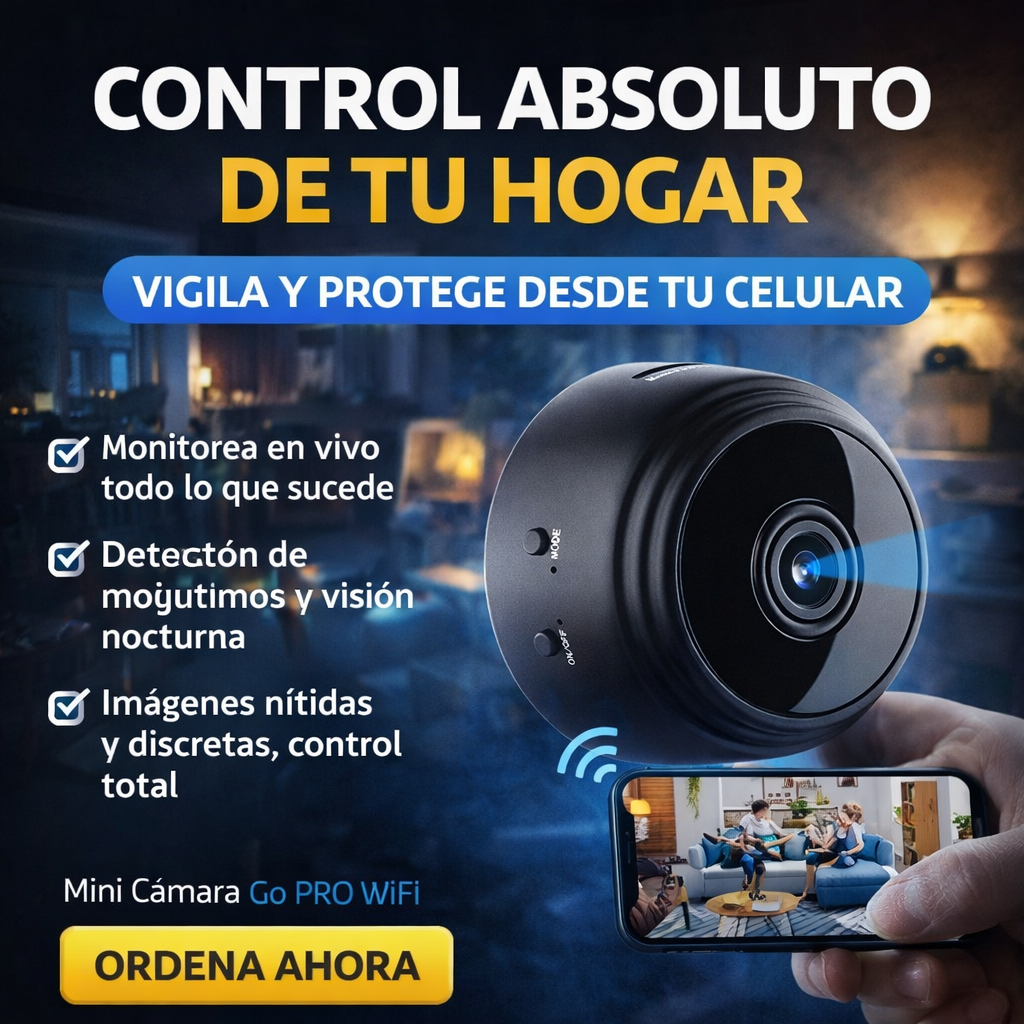 Mini Camara Go PRO 📷 Supervisa tu hogar en tiempo real y siente seguridad en cada momento 👀