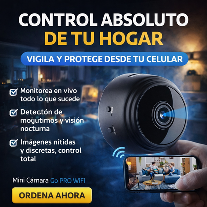 Mini Camara Go PRO 📷 Supervisa tu hogar en tiempo real y siente seguridad en cada momento 👀