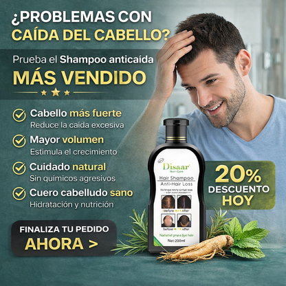 Disaar Hair Care Anticaída 200ml 🧴 Recupera la fuerza y el volumen de tu cabello desde la raíz