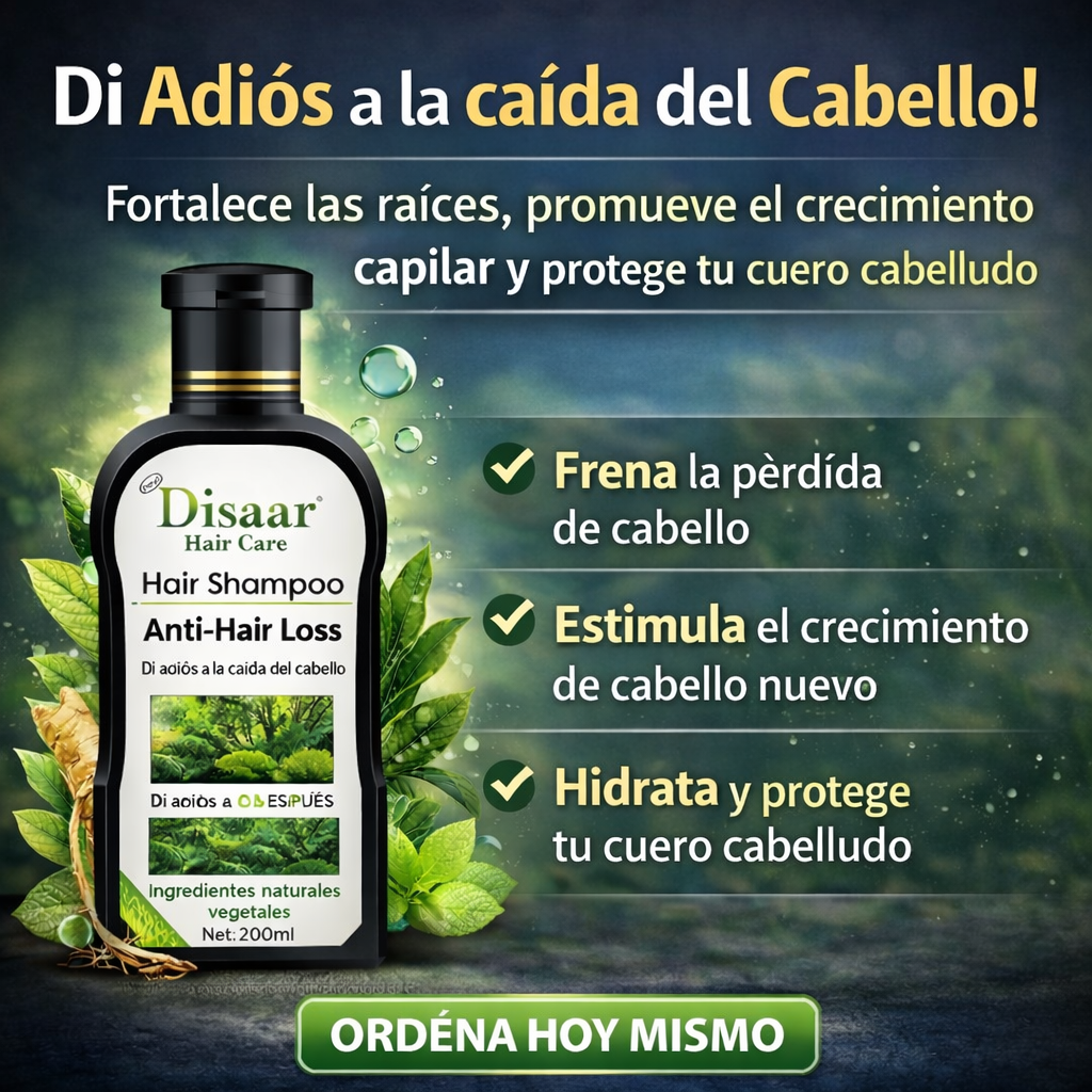 Disaar Hair Care Anticaída 200ml 🧴 Recupera la fuerza y el volumen de tu cabello desde la raíz
