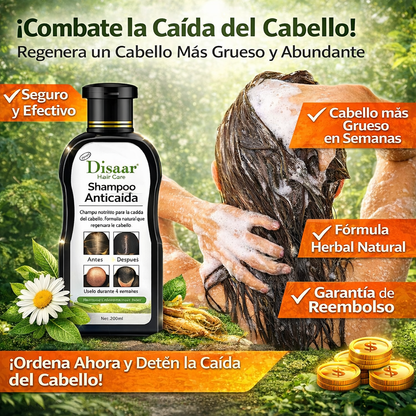 Disaar Hair Care Anticaída 200ml 🧴 Recupera la fuerza y el volumen de tu cabello desde la raíz
