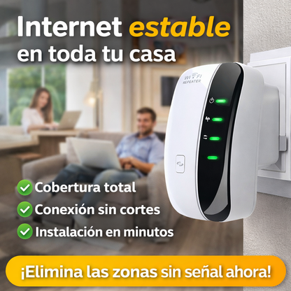 Amplificador de señal Wi-Fi 📶 Lleva internet estable a cada rincón de tu hogar sin interrupciones